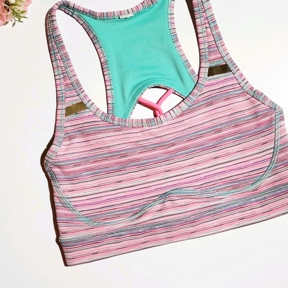 LULULEMON Sweaty Or Not Bra II Cyber Stripe 2 - Picture 3 of 13